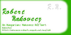 robert makovecz business card